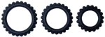 BAILE  TITAN SET 3PCS COCK RING BLACK 2.8 + 2.4 + 1.9 CM