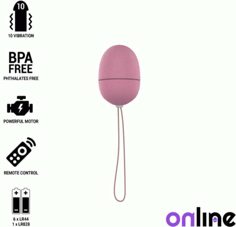 ONLINE REMOTE CONTROL VIBRATING EGG S - PINK