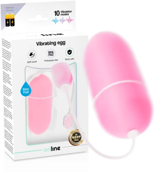 ONLINE WATERPROOF VIBRATING EGG - PINK