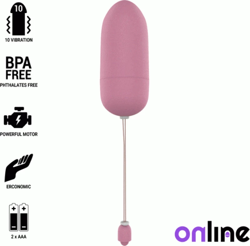 ONLINE WATERPROOF VIBRATING EGG - PINK