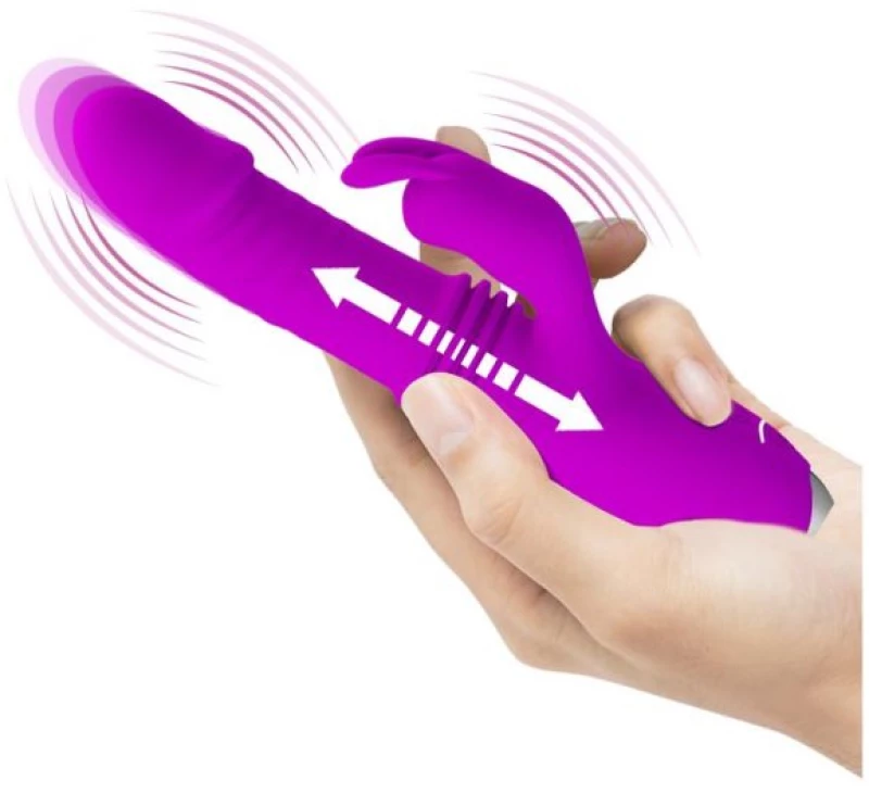 Δονητής Dorothy Thrusting Vibrator USB Purple
