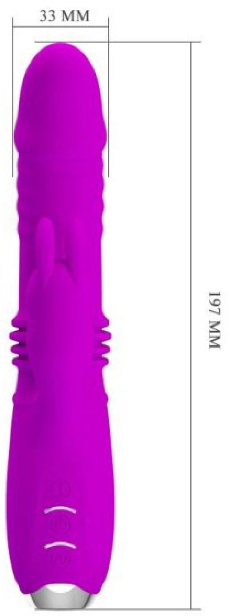 Δονητής Dorothy Thrusting Vibrator USB Purple