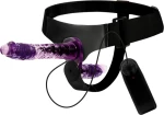 HARNESS ATTRACTION RODNEY  DOUBLE PURPLE VIBRATOR  18  X 3.5CM
