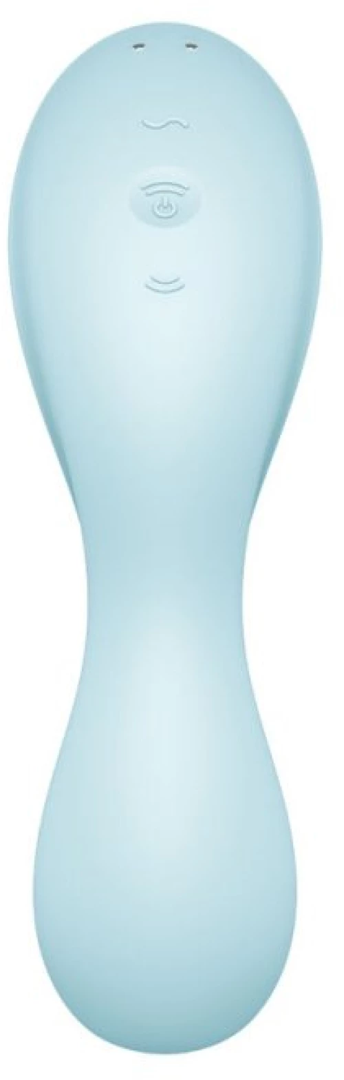 SATISFYER CURVY TRINITY 5 AIR PULSE STIMULATOR & VIBRATOR - BLUE