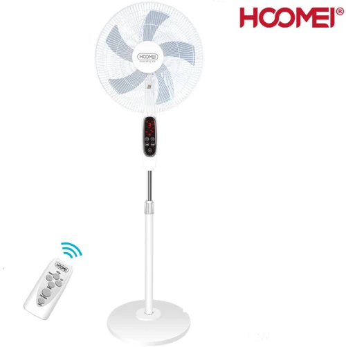 Hoomei Επιδαπέδιος Περιστρεφόμενος Ανεμιστήρας Ορθοστάτης 60W με Ψηφιακή Οθόνη LCD - Πτυσσόμενος με Ρυθμιζόμενο Ύψος - 3 Ταχύτητες & Τηλεχειριστήριο