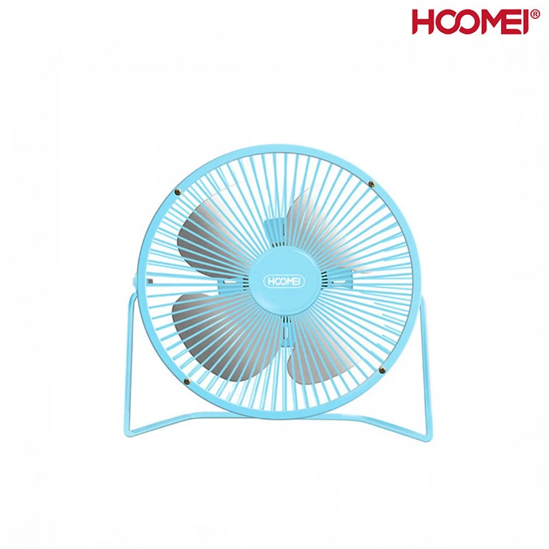 Hoomei Επιτραπέζιο Μεταλλικό Ανεμιστηράκι USB 3W 13cm - Γαλάζιο