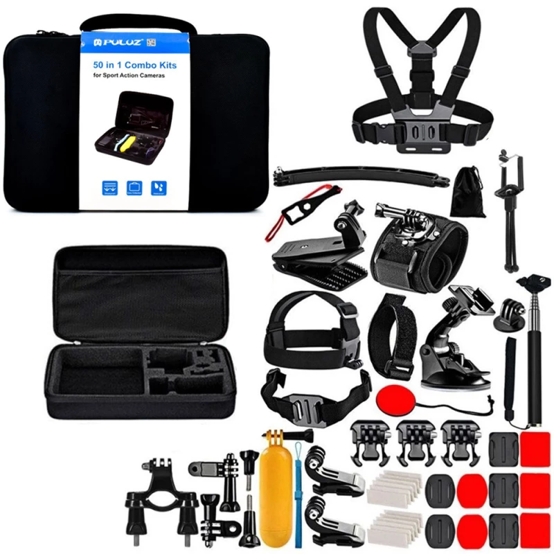 50 σε 1 Puluz Πλήρες Σετ Βαλιτσάκι Αξεσουάρ για Action Cameras