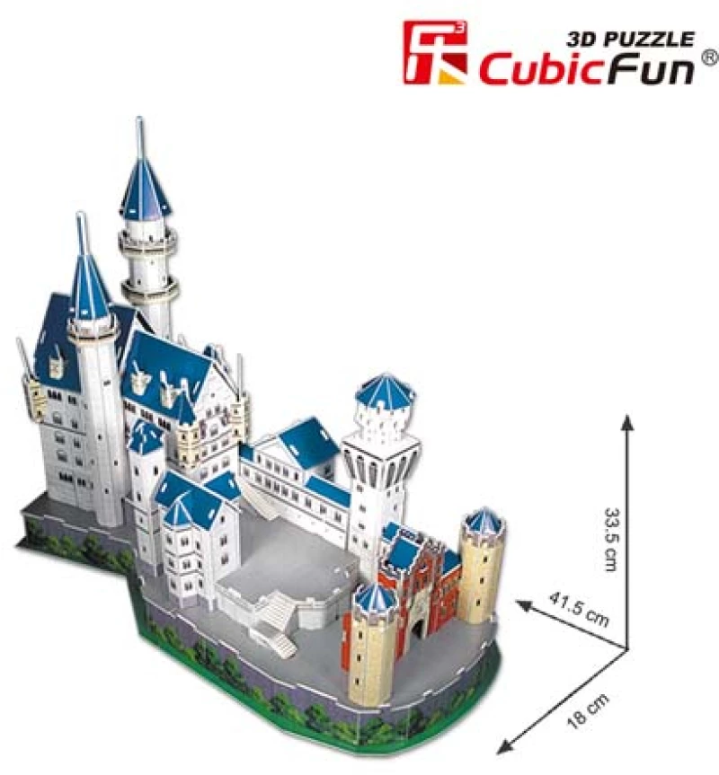3D Puzzle CubicFun Κάστρο Βαυαρίας Neuschwanstein με 98 Κομμάτια