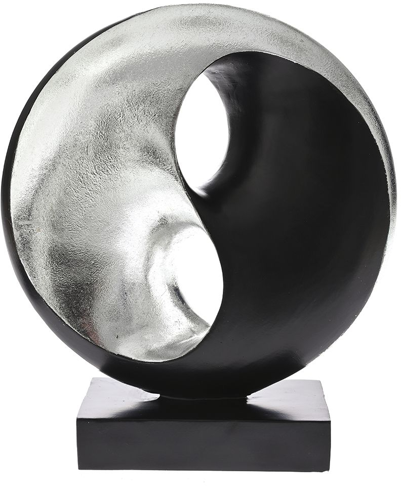 Επιτραπέζιο Polyrezin Διακοσμητικό Μαύρο/Ασημί 25x9x30cm - 28977751