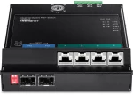 Network Switch Trendnet 6-Port Industrial Gigabit PoE+ WallMount Front Acc.