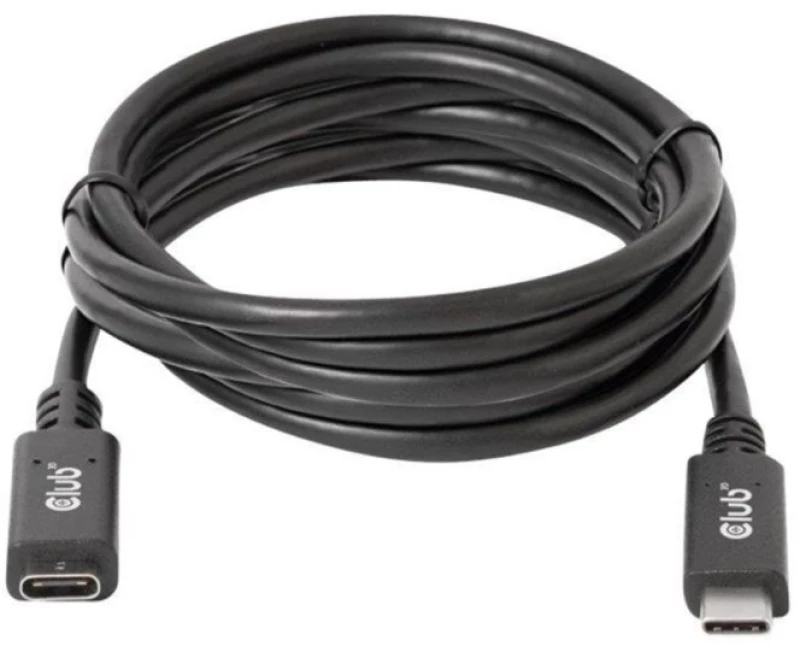Καλώδιο USB Club 3D CAC-1529 USB Gen1 Type-C 5Gbps 60W(20V/3A) 4K60Hz M/F 2m