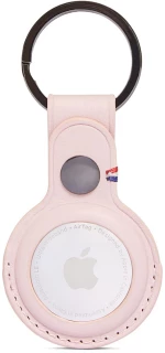 Leather Keychain Airtag - Pink