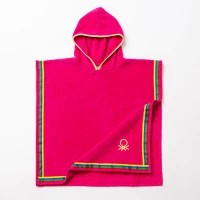 Kids Μπουρνούζι Poncho - Pink