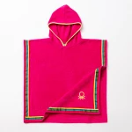 Kids Μπουρνούζι Poncho - Pink