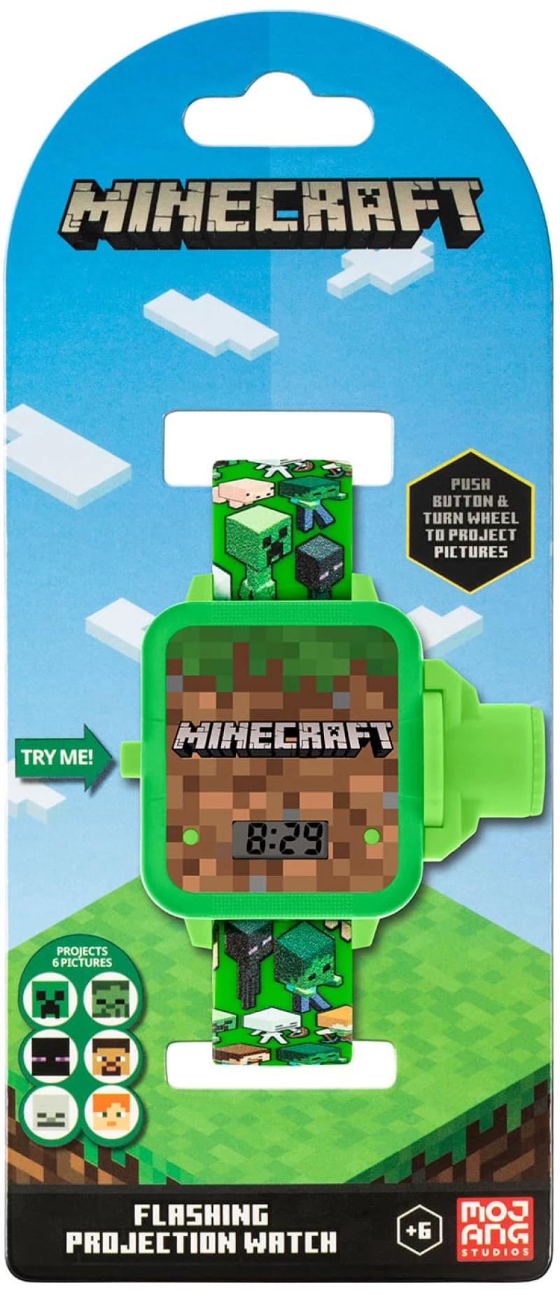 Ρολόι με Μίνι Προβολέα Minecraft