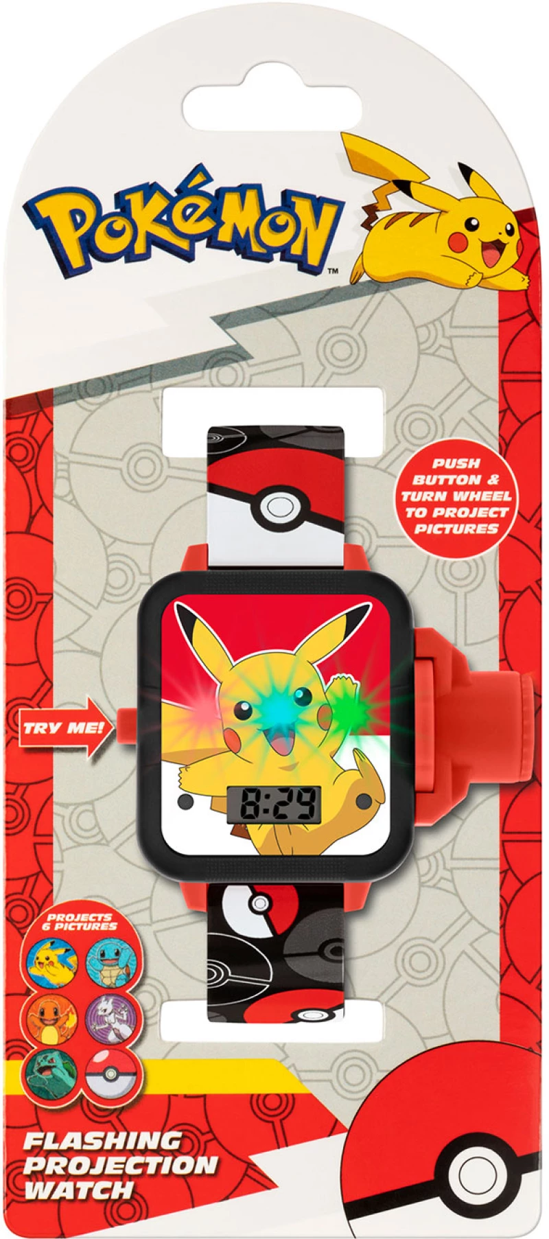 Ρολόι με Μίνι Προβολέα Pokemon