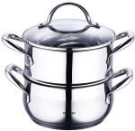 Gourmet Σετ Ανοξείδωτη Κατσαρόλα και Σκεύος Ατμού