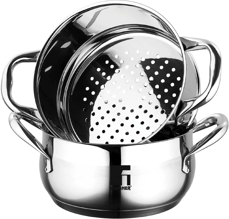 Gourmet Σετ Ανοξείδωτη Κατσαρόλα και Σκεύος Ατμού