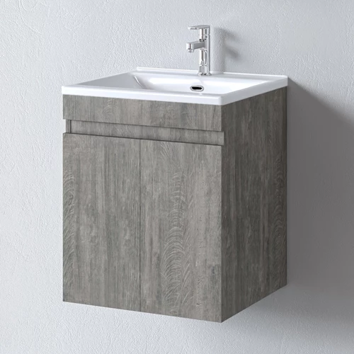 Πάγκος OMEGA Σταχτί 55 S3BOM055BEN 51x44x60cm Νιπτήρας 55×46cm