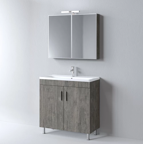 Σετ Έπιπλο Μπάνιου Skopelos Σταχτί 80 9SSK080BE0W Πάγκος 78x36x83cm