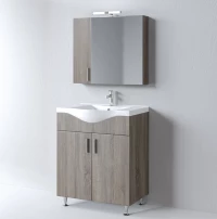 Σετ Έπιπλο Μπάνιου SIENA Δρυς Σκούρο 75 9SSI075SD0W Πάγκο 72x34x83cm
