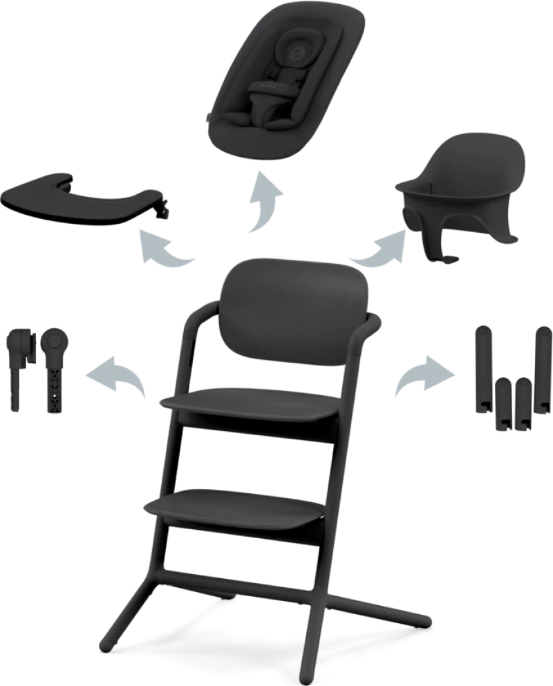 Cybex Καρεκλάκι Φαγητού Lemo Chair 4in1, Stunning Black
