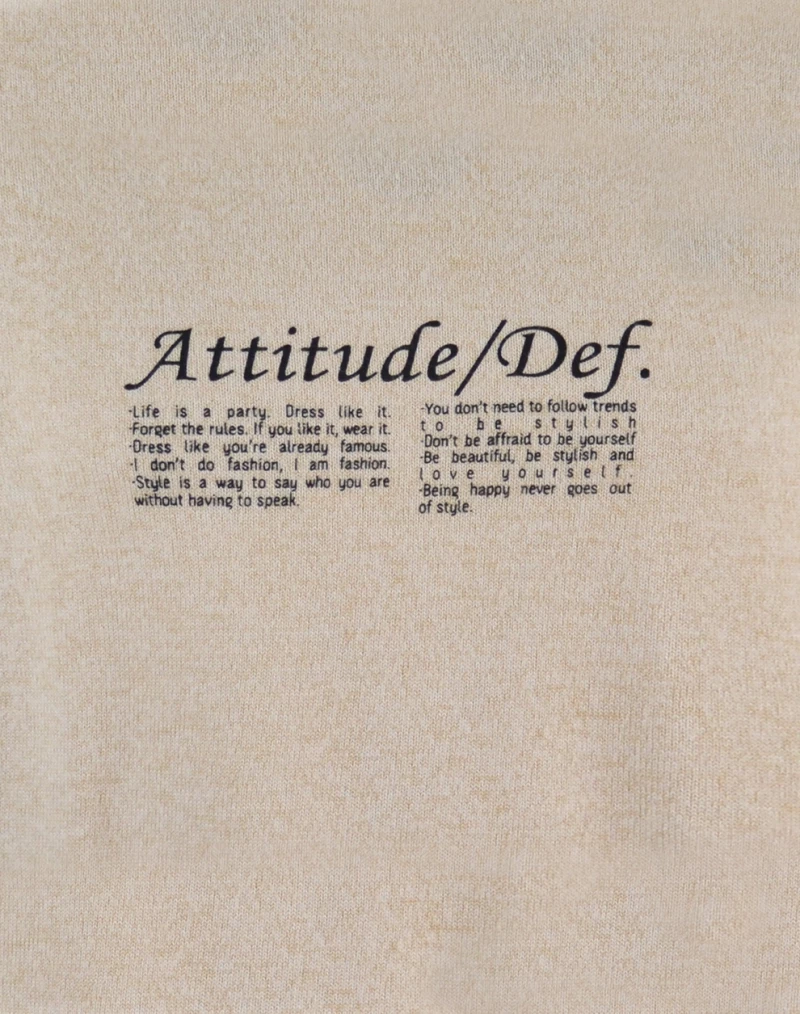 Energiers Μπλούζα Πλεχτή Για Κορίτσι Attitude, Μπέζ