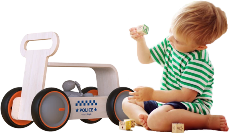 MamaToyz Περπατούρα Drive me Wood 10m+ Police