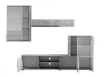 Κέντρο Ψυχαγωγίας Parma Λευκό/Γκρι Concrete 262.5x35x180εκ