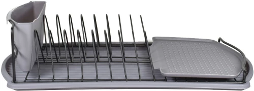 Πιατοθήκη Studio Γκρι/Μαύρη 47.5x26.5x11εκ Estia