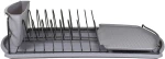 Πιατοθήκη Studio Γκρι/Μαύρη 47.5x26.5x11εκ Estia