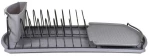 Πιατοθήκη Studio Γκρι/Μαύρη 47.5x26.5x11εκ Estia
