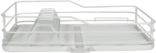 Πιατοθήκη Μονή Μεταλλική 43x31Εκ Λευκή