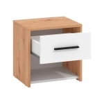 Σετ 2 Κομοδίνα Varadero 2No1F Artisan Oak Λευκό 42x33x42Εκ