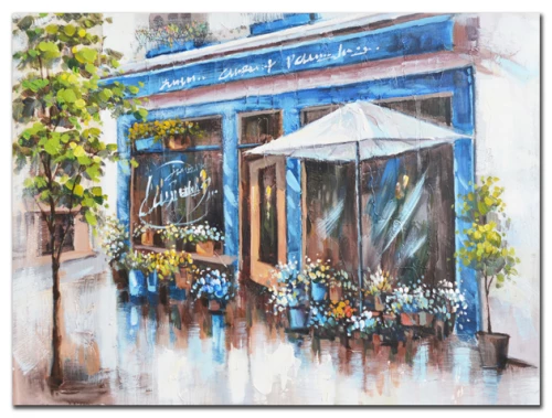 Πίνακας καφέ-μπλε  60x80εκ