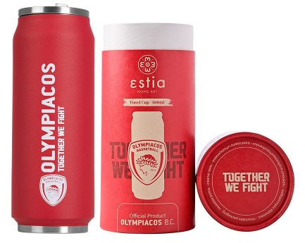 Ποτήρι Θερμός Travel Cup Ολυμπιακός Bc Edition 500Ml Estia