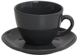 Φλιτζάνι & Πιατάκι Καπουτσίνο Anthracite Essentials 220Ml 14x7.5Ek Espiel