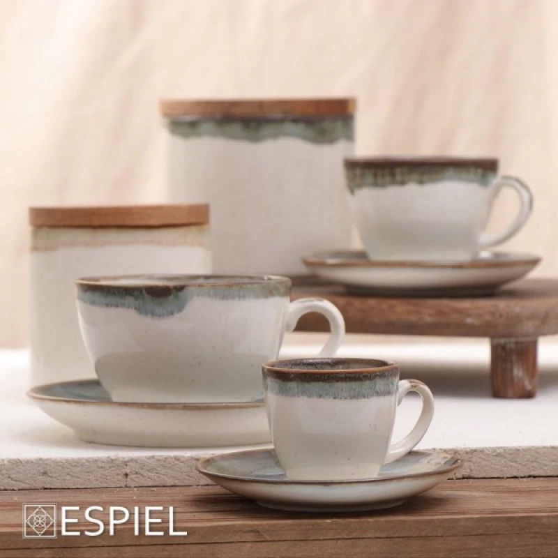 Φλιτζάνι Καπουτσίνο Κεραμικό Πράσινο 220ml Essentials 14x7.5Ek Espiel