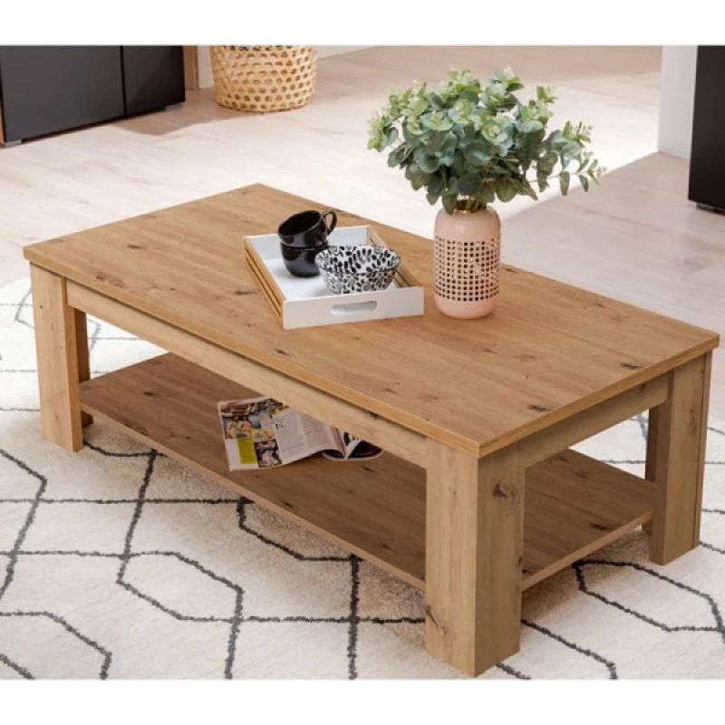 Τραπεζάκι Σαλονιού Oscar Ks Artisan Oak 120x60x41.5εκ