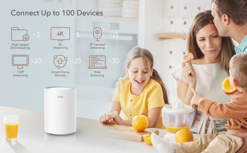 CUDY Wi-Fi mesh system M1300  AC1200 1200Mbps  gigabit  dual band  V2.0