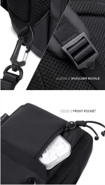 ARCTIC HUNTER τσάντα Crossbody XB00526 με θήκη tablet  3L  μαύρη