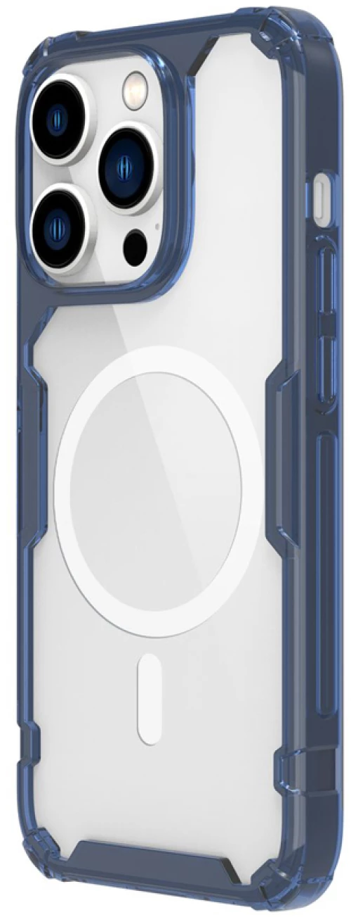 NILLKIN θήκη Nature Pro Magnetic για iPhone 14 Pro  μπλε & διάφανη