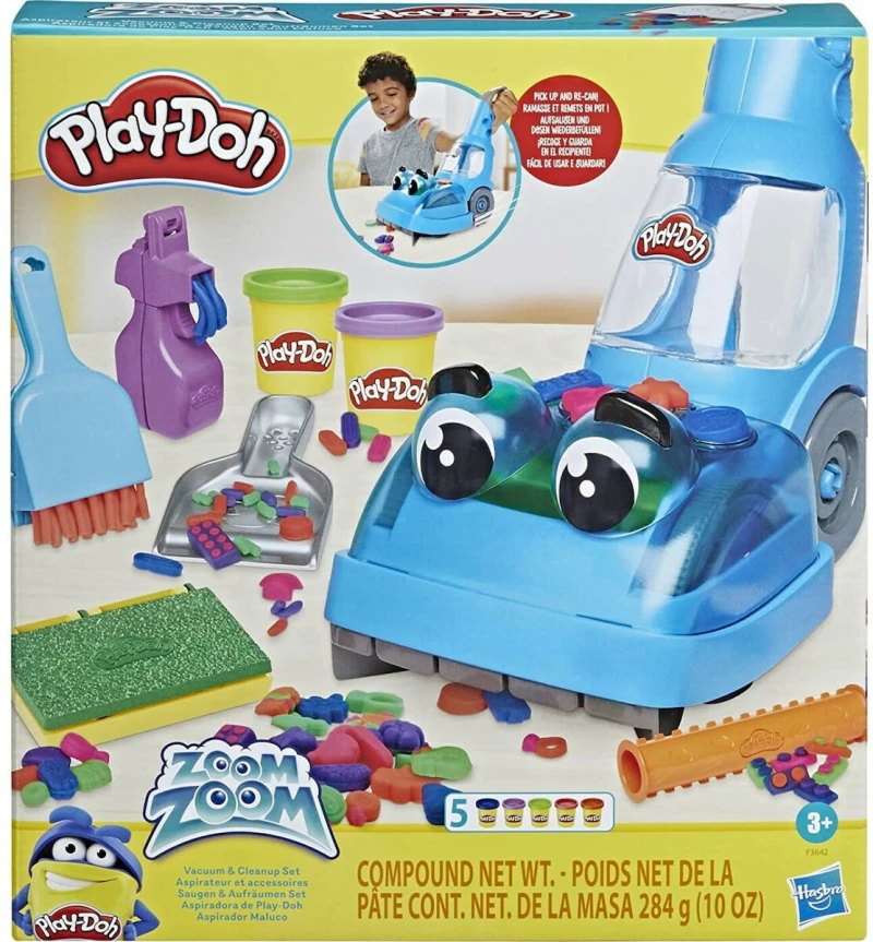 Παιχνιδολαμπάδα Hasbro Play-Doh Zoom Zoom - Vacuum Cleanup Set F3642