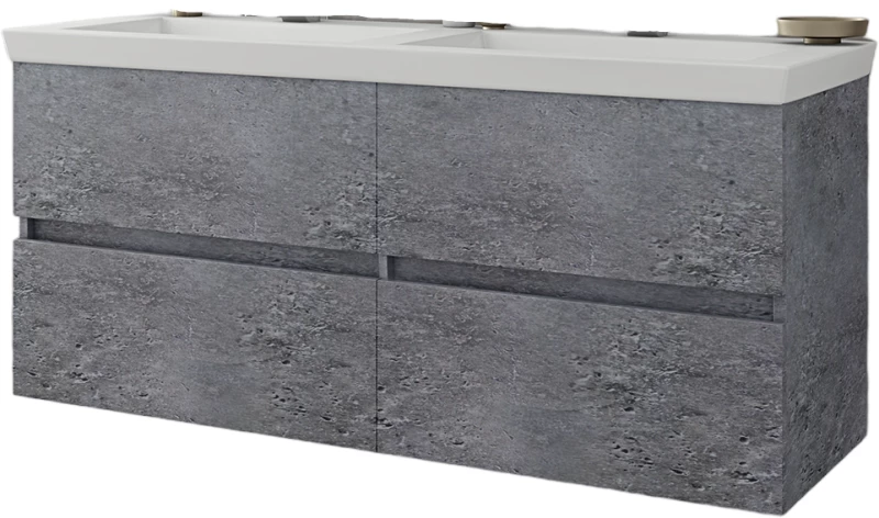 Luxus 120 Granite - Βάση Επίπλου Με Διπλό Νιπτήρα (120x44)