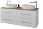 Torino 120 Top White Gloss - Βάση Επίπλου Για Επιτραπέζιους Νιπτήρες (120x46)
