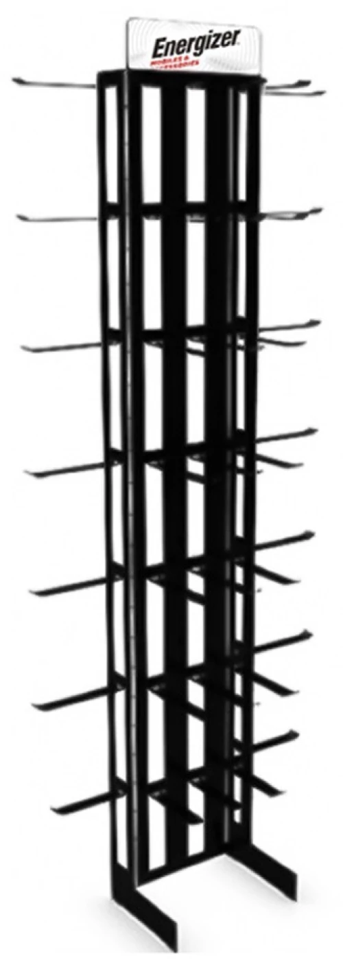 Stand Energizer Επιδαπέδιο Σιδερένιο Μαύρο (130x40x35 cm) 5x7 Θέσεων