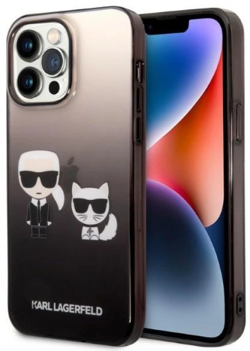 Karl Lagerfeld KLHCP14LTGKCK Θήκη για iPhone 14 Pro 6.1 "hardcase black / black Gradient Ikonik Karl & Choupette*