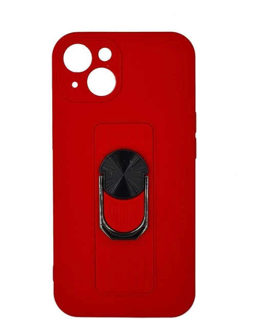 Ring Case silicone case with finger grip and stand Θήκη για iPhone 13 red*