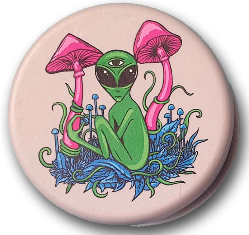 Grinder Τρίφτης Πλαστικός Alien Mushrooms 60mm & Tips - 3 Parts