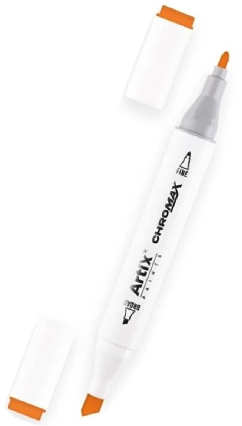 Μαρκαδόρος οινοπνεύματος Artix Chromax με διπλή μύτη Fluorescent Orange